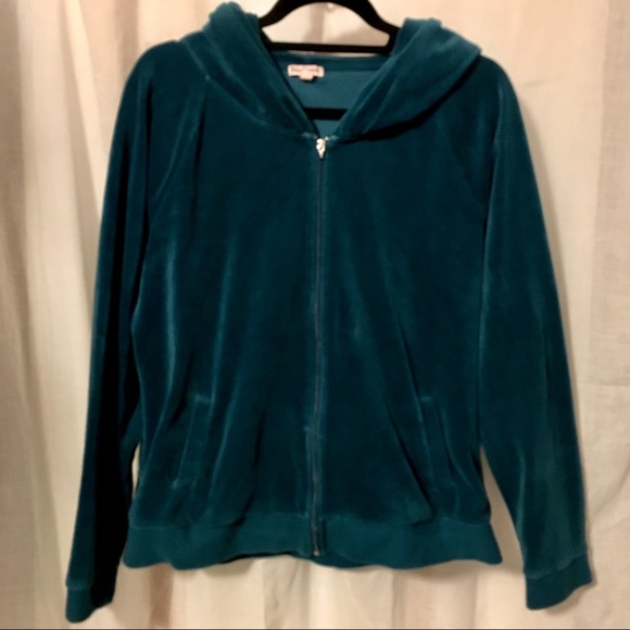 Juicy Couture Vintage 90s Velour Hoodie Jacket XL! - Picture 2 of 8